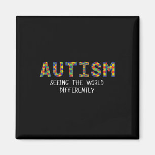 Imán Camiseta Gráfica Autismo Viendo El Mundo De Manera