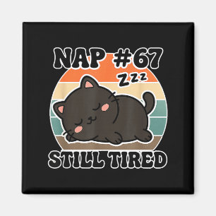 Imán Camiseta gráfica de Meme de Gato Anime Kawaii Nap