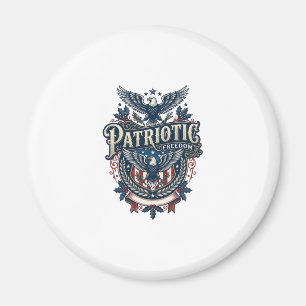Imán Camiseta gráfica vectorial de Navidad patriótica (