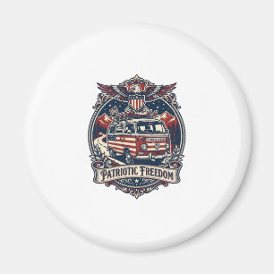 Imán Camiseta gráfica vectorial de vida en furgoneta pa