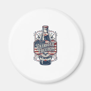 Imán Camiseta gráfica vectorial retro de soda de cereza