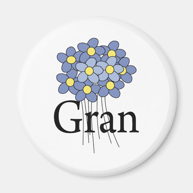 Imán Camiseta grande Pretty Blue Flower (Frente)