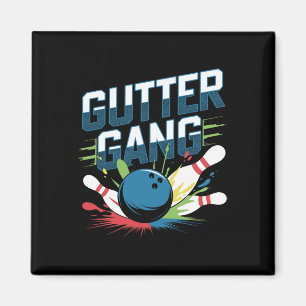 Imán Camiseta Gutter Gang Camisetas Divertidas de Bolos