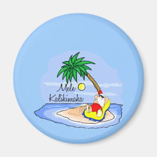 Imán Camiseta hawaiana 5 de Navidad del baño de Sun