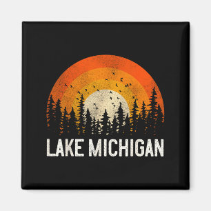 Imán Camiseta Lago Michigan Vintage 70s 80s
