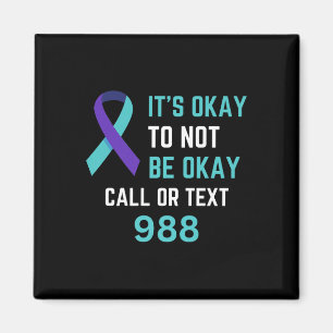 Imán Camiseta Línea de Ayuda 988 Prevención del Suicidi