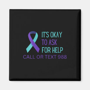 Imán Camiseta Línea de Prevención del Suicidio de Mujer