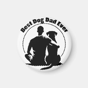 Imán Camiseta Mejor Papá Perro del Mundo Silueta de Hom