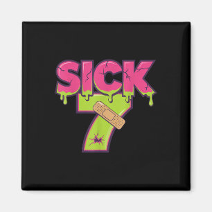 Imán Camiseta Meme Enfermo Siete Seis Siete Diversión J