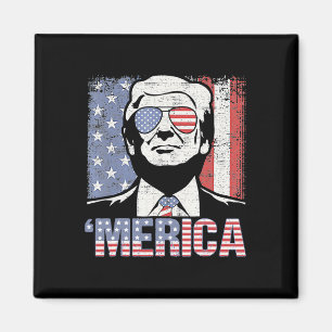 Imán Camiseta Merica Feliz 4 de Julio merica Trump Amér
