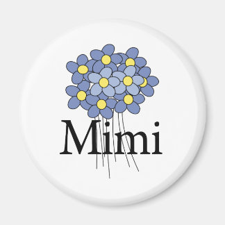 Imán Camiseta Mimi Flor Azul Bonita