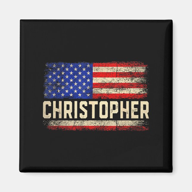 Imán Camiseta Nombre Christopher Christopher Nombre Ame (Frente)