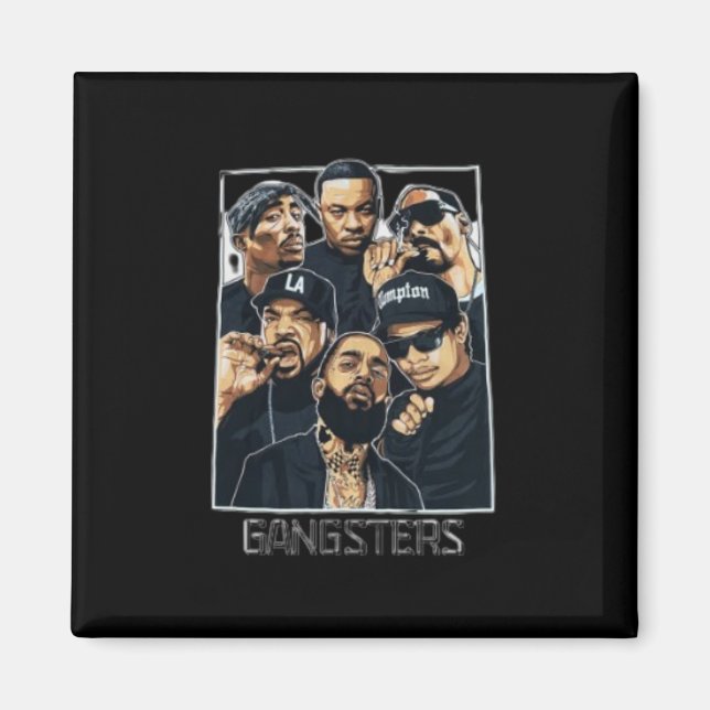 Imán Camiseta original del Gangster de la Costa Oeste (Frente)