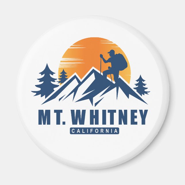 Imán Camiseta para la excursión del Monte Whitney (Frente)