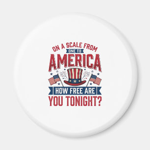 Imán Camiseta Patriótica América Qué Tan Libre Eres Est