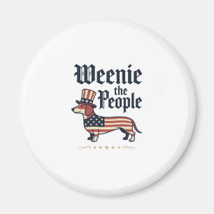 Imán Camiseta patriótica de Dachshund Weenie the People