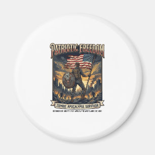 Imán Camiseta Patriótica de Superviviente de Apocalipsi