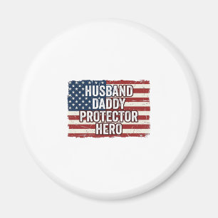 Imán Camiseta Patriótica Marido Papá Protector Héroe Ba