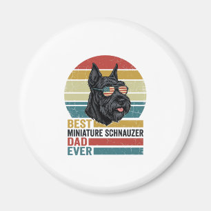 Imán Camiseta Patriótica Vintage de Papá Schnauzer Mini