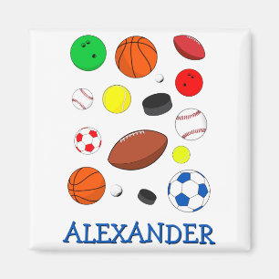 Imán Camiseta Personalizada Colorida para Niños Deporte
