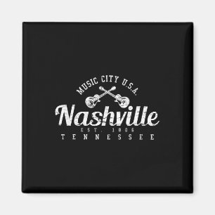 Imán Camiseta Regalo De Música Country Usa Tennessee Na