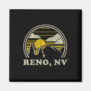 Imán Camiseta Reno Nevada Nv Vintage Senderismo Montaña