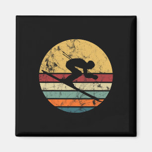 Imán Camiseta Retro de Esquí Esquí Esquí Vintage Montañ