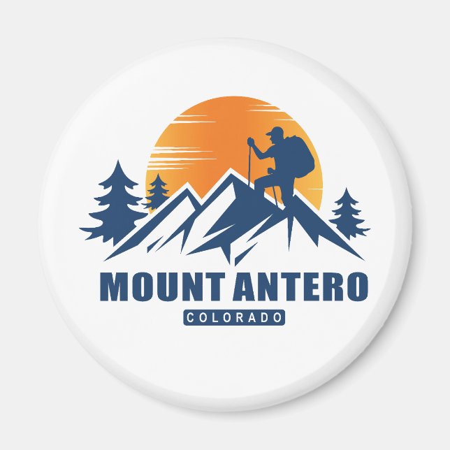 Imán Camiseta Retro Mount Antero Hike Sunset (Frente)