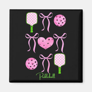 Imán Camiseta rosa de pickleball para chicas que aman j