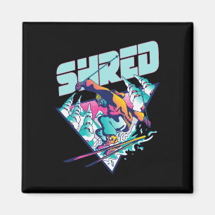 Imán Camiseta Shred Vintage Freestyle Ski 80s Disfraz R