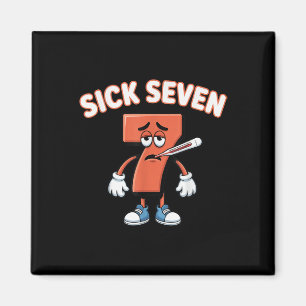 Imán Camiseta Sick Seven Meme Seis Siete Juego de Palab