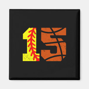Imán Camiseta Suave Número 15 Cumpleaños Divertido 15