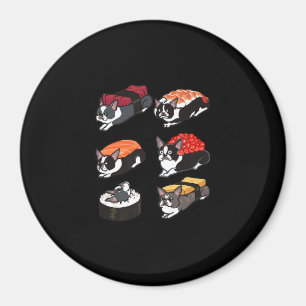 Imán Camiseta Sushi Boston Terrier Premium