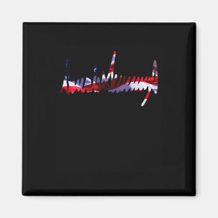 Imán Camiseta Trump Signature bandera de EE. UU. 4 de j
