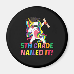 Imán Camiseta Unicornio Dabbing 5º Grado Niñas Niños Gr