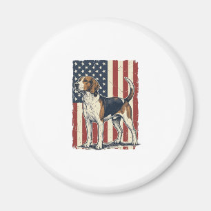 Imán Camiseta Vector Bandera Patriótica Vintage Hound D