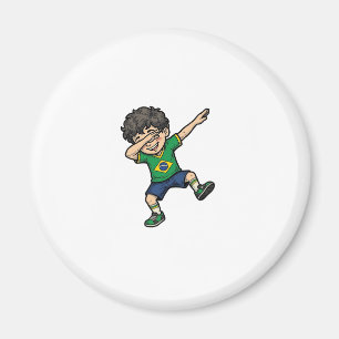 Imán Camiseta Vector Vintage Chico Dab Fútbol Brasil_1