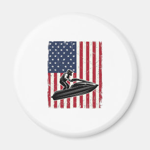 Imán Camiseta Vectorial de Bandera Americana de Moto de