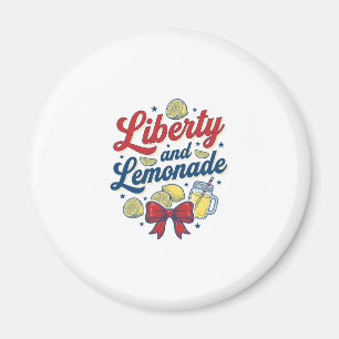 Imán Camiseta vectorial de limón patriótico Libertad y