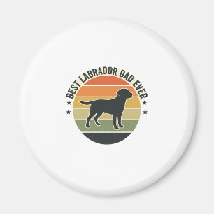 Imán Camiseta Vectorial de Perro Padre Labrador Vintage