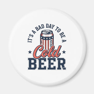 Imán Camiseta vectorial vintage de cerveza fría patriót