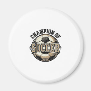 Imán Camiseta Vintage Campeón de Diseño de Balón de Fút
