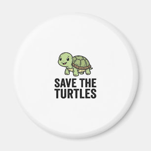 Imán Camiseta Vintage de Conservación de Tortugas Salva