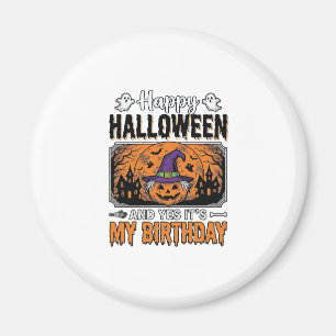 Imán Camiseta Vintage de Halloween Cumpleaños Bruja Cal