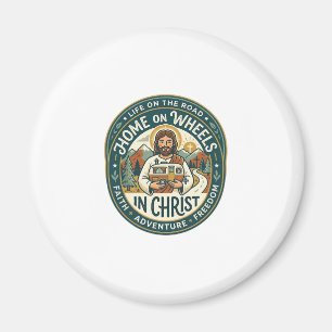 Imán Camiseta Vintage de Jesus RV Camper Life Gráfica C