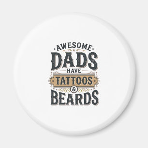 Imán Camiseta Vintage de Padres Geniales con Tatuajes y