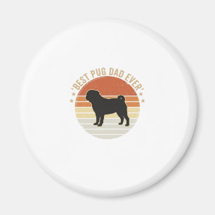Imán Camiseta Vintage Mejor Papá Pug Amante de Perros D