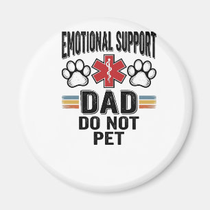 Imán Camiseta Vintage Papá de Apoyo Emocional No Acicia