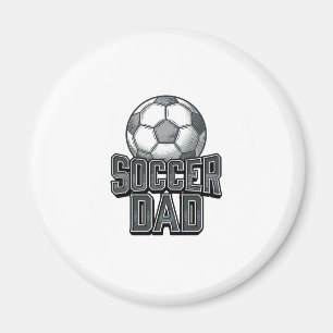 Imán Camiseta Vintage Soccer Dad con grabado en negrita
