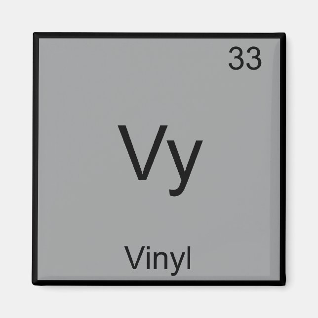 Imán Camiseta Vy - Símbolo de Elemento de Química Diver (Frente)